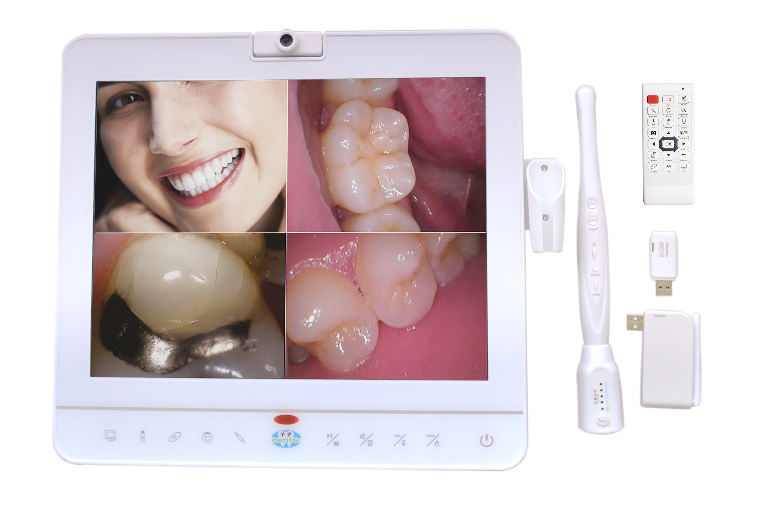 Cámara intraoral WiFi dental inalámbrica MD1500AW con cámara web